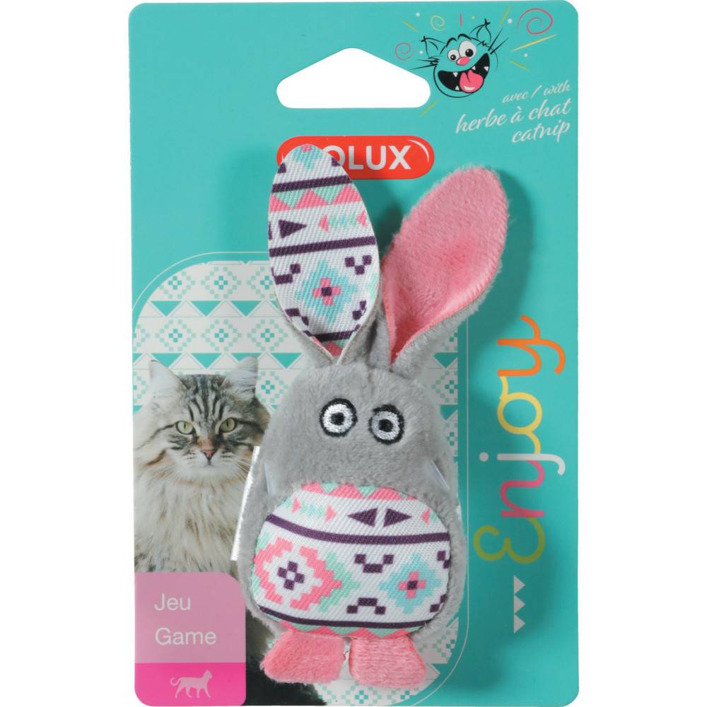 Zolux - Lapin gris Kali. 11 x 5 cm x 3 cm. avec catnip. Jouet chat - Imagen 3