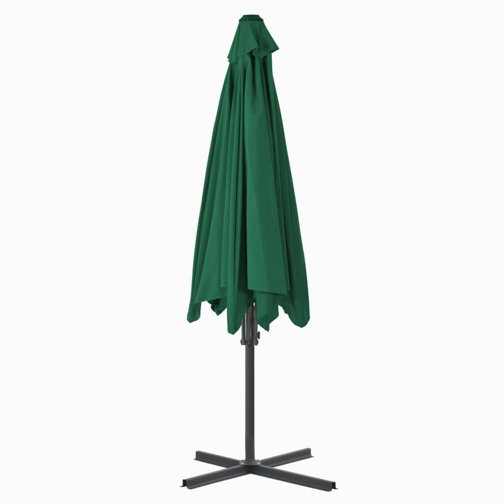 Helloshop26 - Parasol d'extérieur avec mât en acier 300 cm vert - Imagen 4