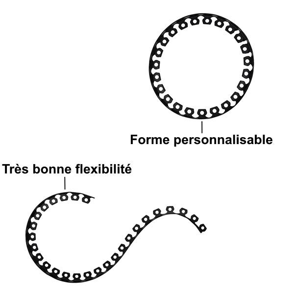 Gt Garden - Bordure de jardin flexible noire - 5 cm x 10 mètres avec 20 piquets d'ancrage - GT GARDEN - Imagen 3