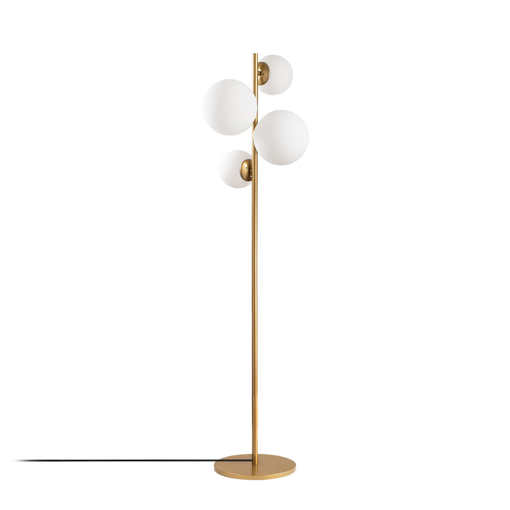 Concept Usine - Lampadaire vintage doré - 4 lampes CANDICE - Image 1
