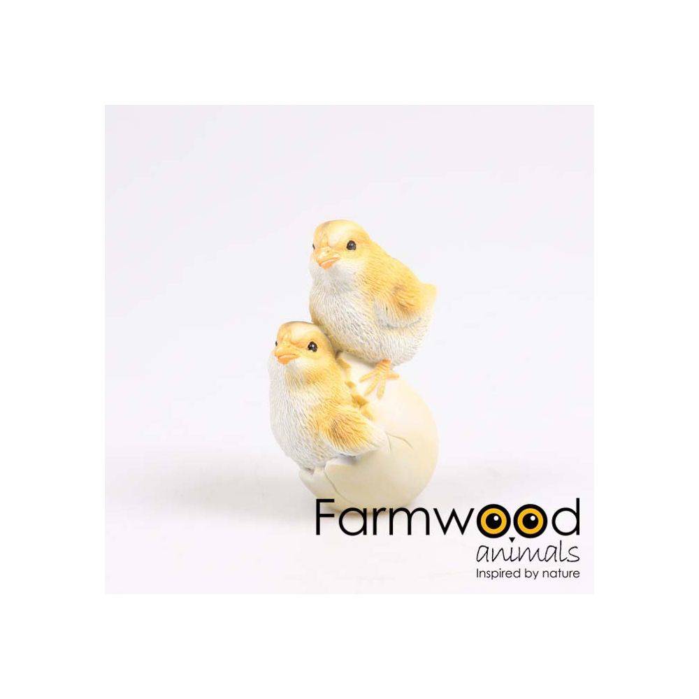 Farmwood Animals - Poussins dans coquille en résine 10.5 x 7.5 x 13.5 cm Farmwood Animals - Imagen 4