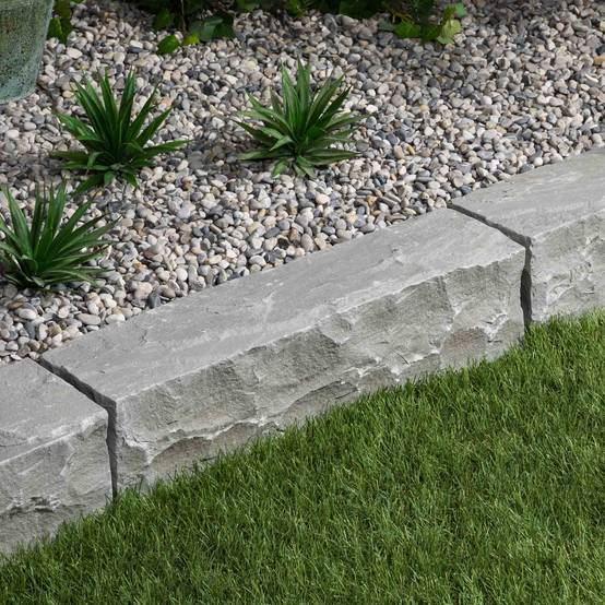 Bordure de jardin Grès Kandla Gris 50x12x12 cm (lot de 10 bordures soit 5 mètres) - RO'MA NATURE - Image 1
