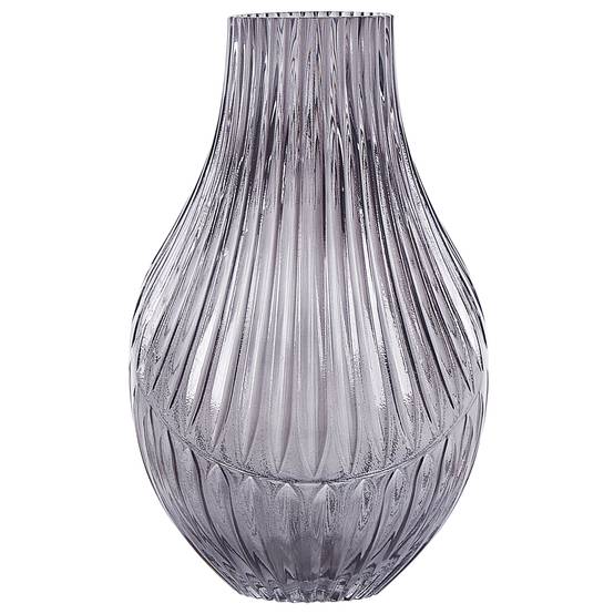 Beliani - Vase à fleurs Verre Gris MYRSINA - 20x20x36- Beliani - Image 6