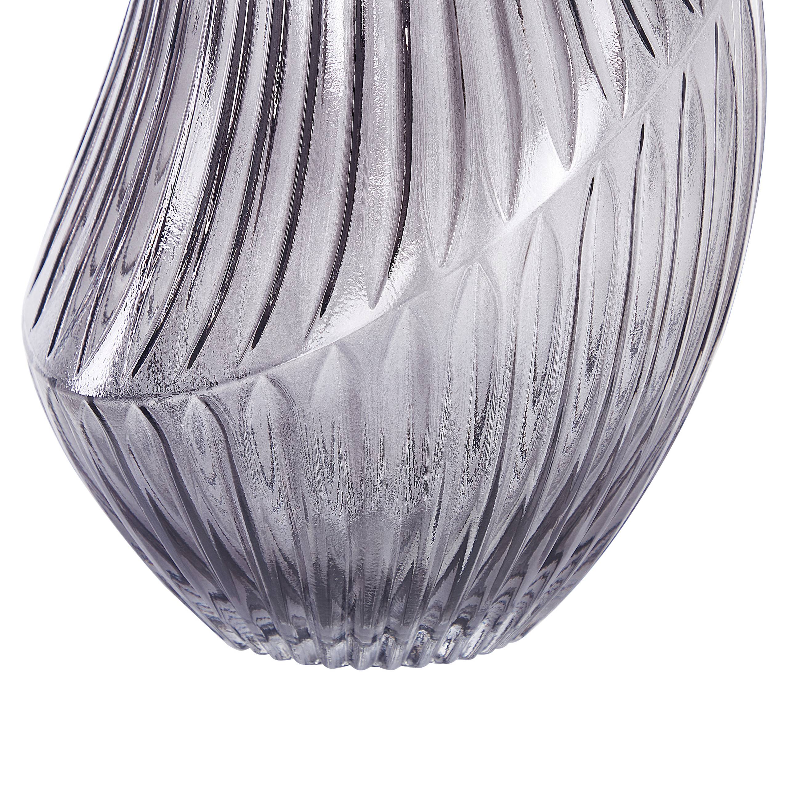 Beliani - Vase à fleurs Verre Gris MYRSINA - 20x20x36- Beliani - Image 8