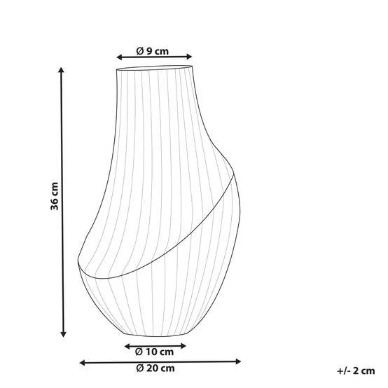 Beliani - Vase à fleurs Verre Gris MYRSINA - 20x20x36- Beliani - Image 3