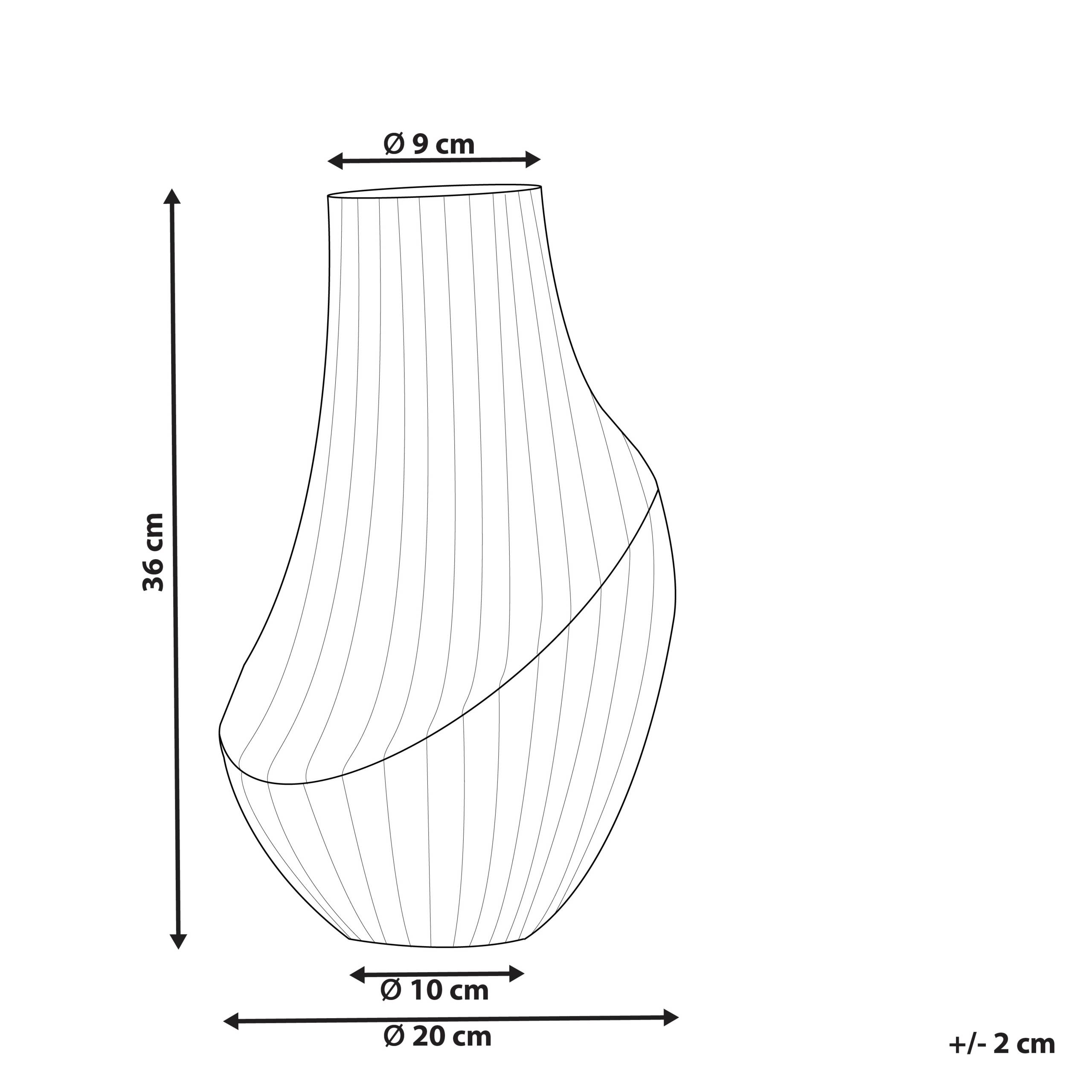 Beliani - Vase à fleurs Verre Gris MYRSINA - 20x20x36- Beliani - Image 3