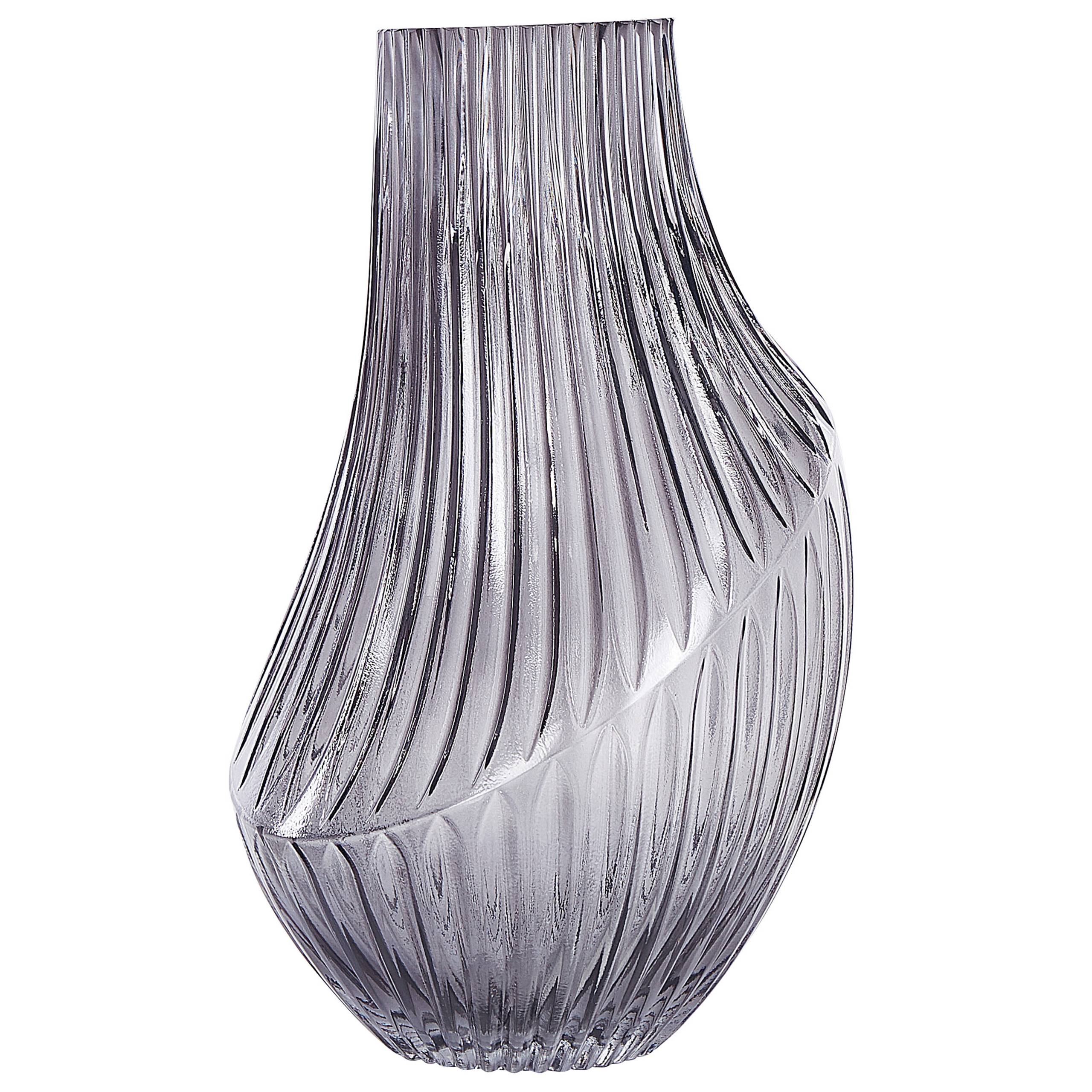 Beliani - Vase à fleurs Verre Gris MYRSINA - 20x20x36- Beliani - Image 2
