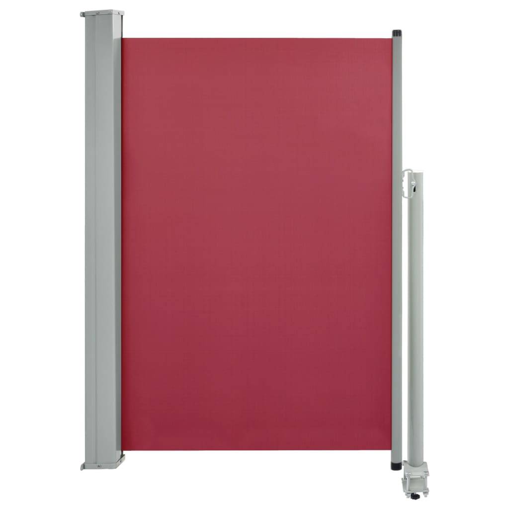 Helloshop26 - Auvent paravent store brise-vue latéral rétractable de patio jardin terrasse balcon protection visuelle écran 120 x 300 cm rouge - Imagen 1