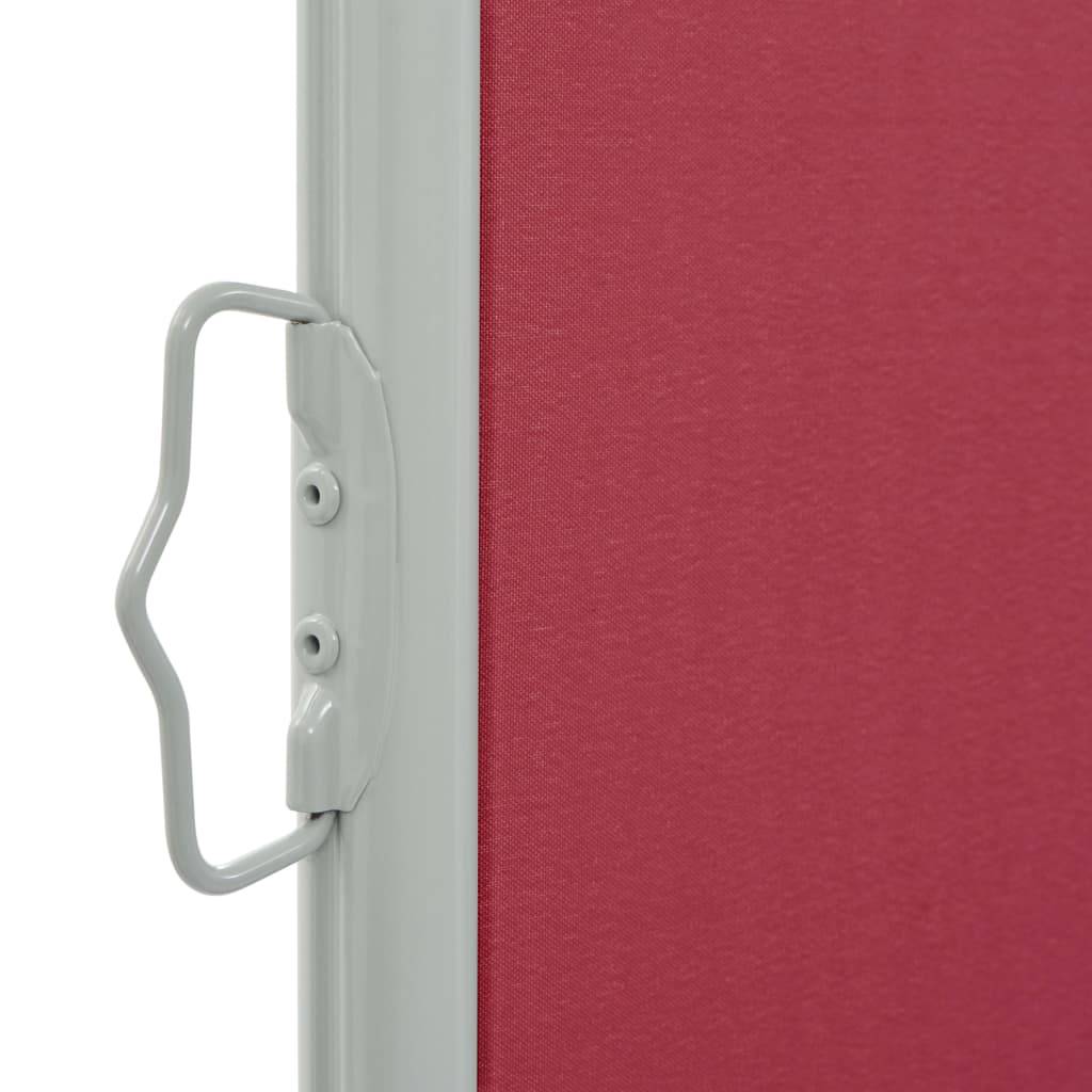 Helloshop26 - Auvent paravent store brise-vue latéral rétractable de patio jardin terrasse balcon protection visuelle écran 120 x 300 cm rouge - Imagen 2
