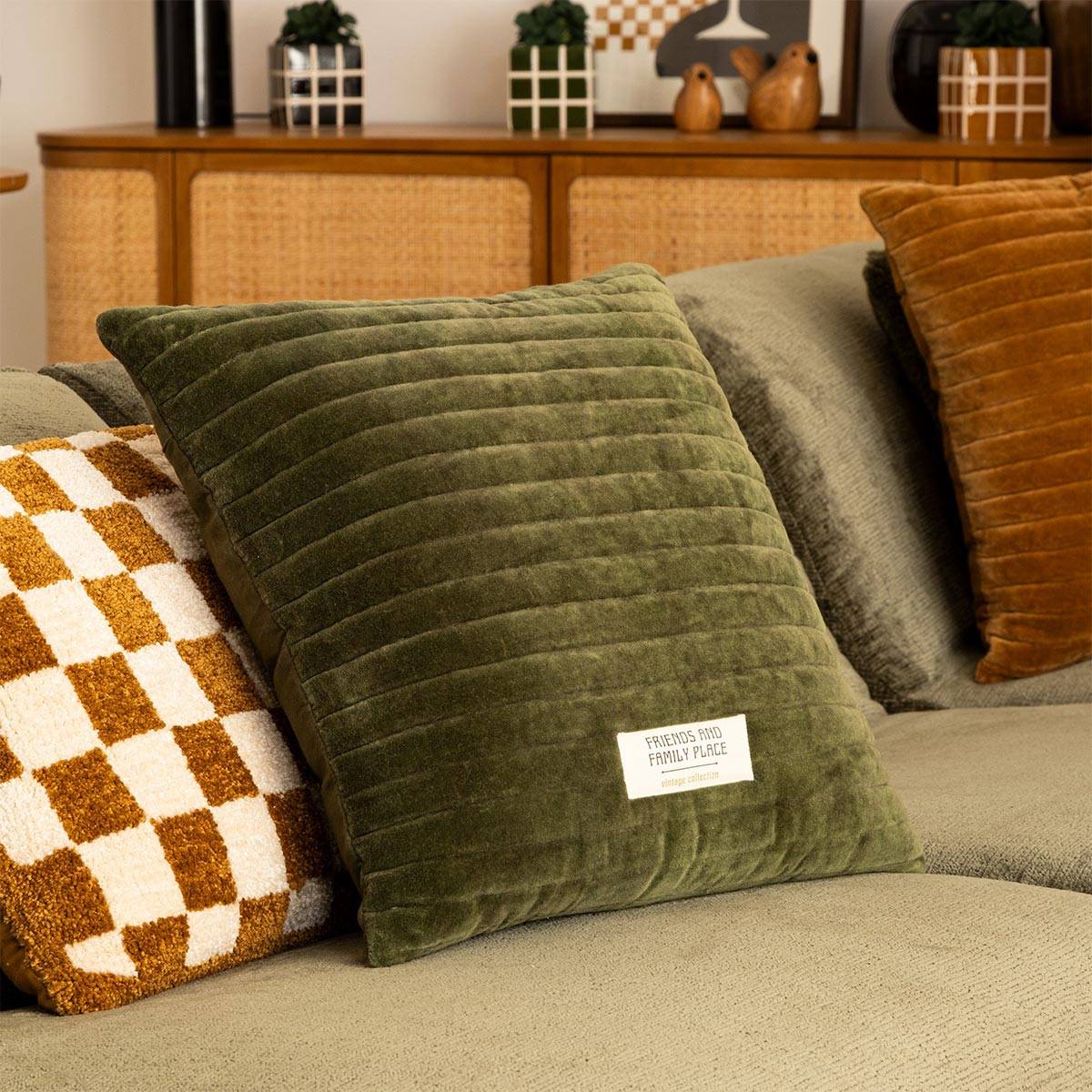 Atmosphera - Coussin matelassé "Friends and family place" - ATMOSPHERA - Imagen 5