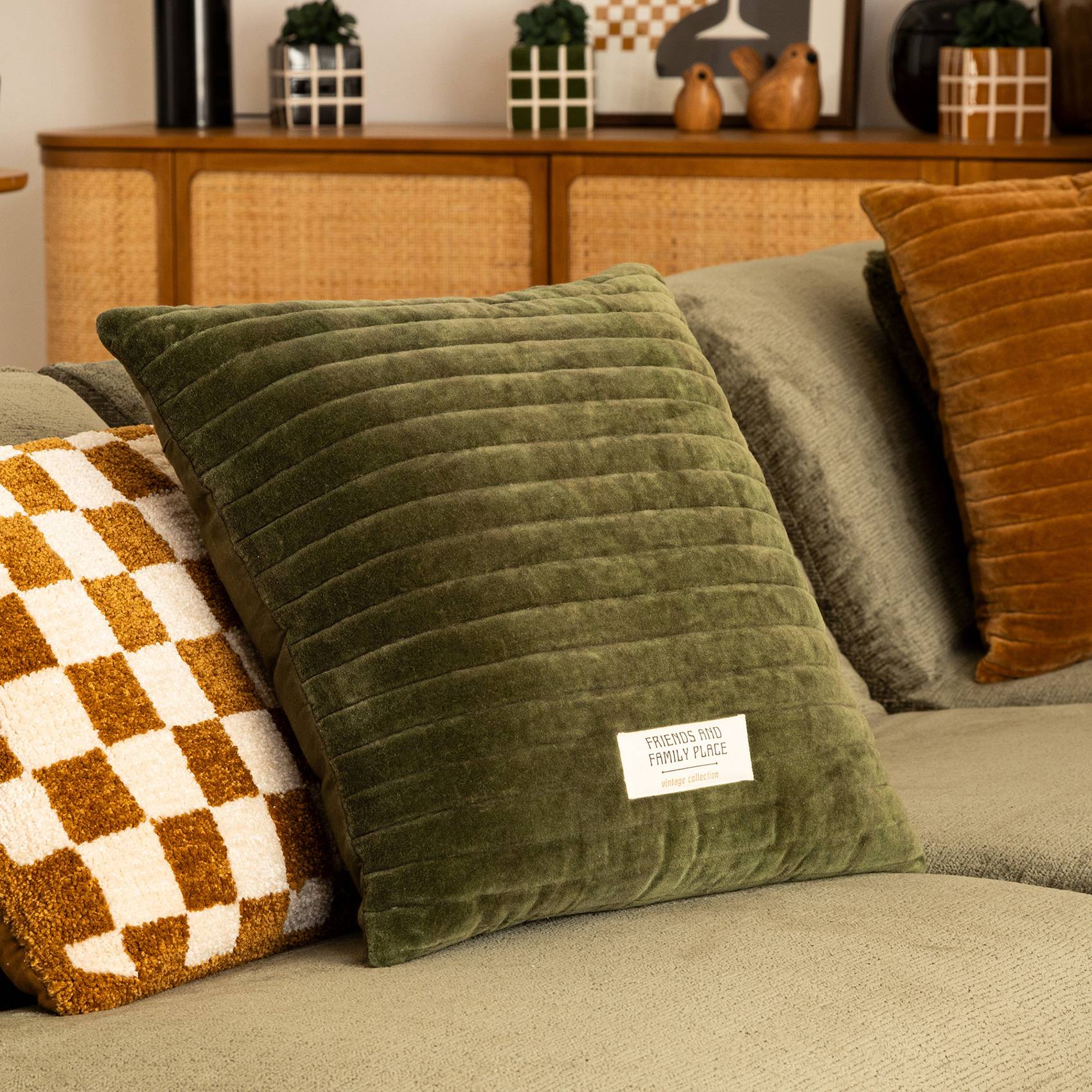Atmosphera - Coussin matelassé "Friends and family place" - ATMOSPHERA - Imagen 6