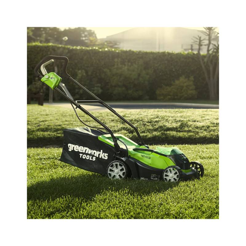 Greenworks - Tondeuse à gazon poussée 35cm 40V GREENWORKS - Sans batterie ni chargeur - G40LM35 - Image 4