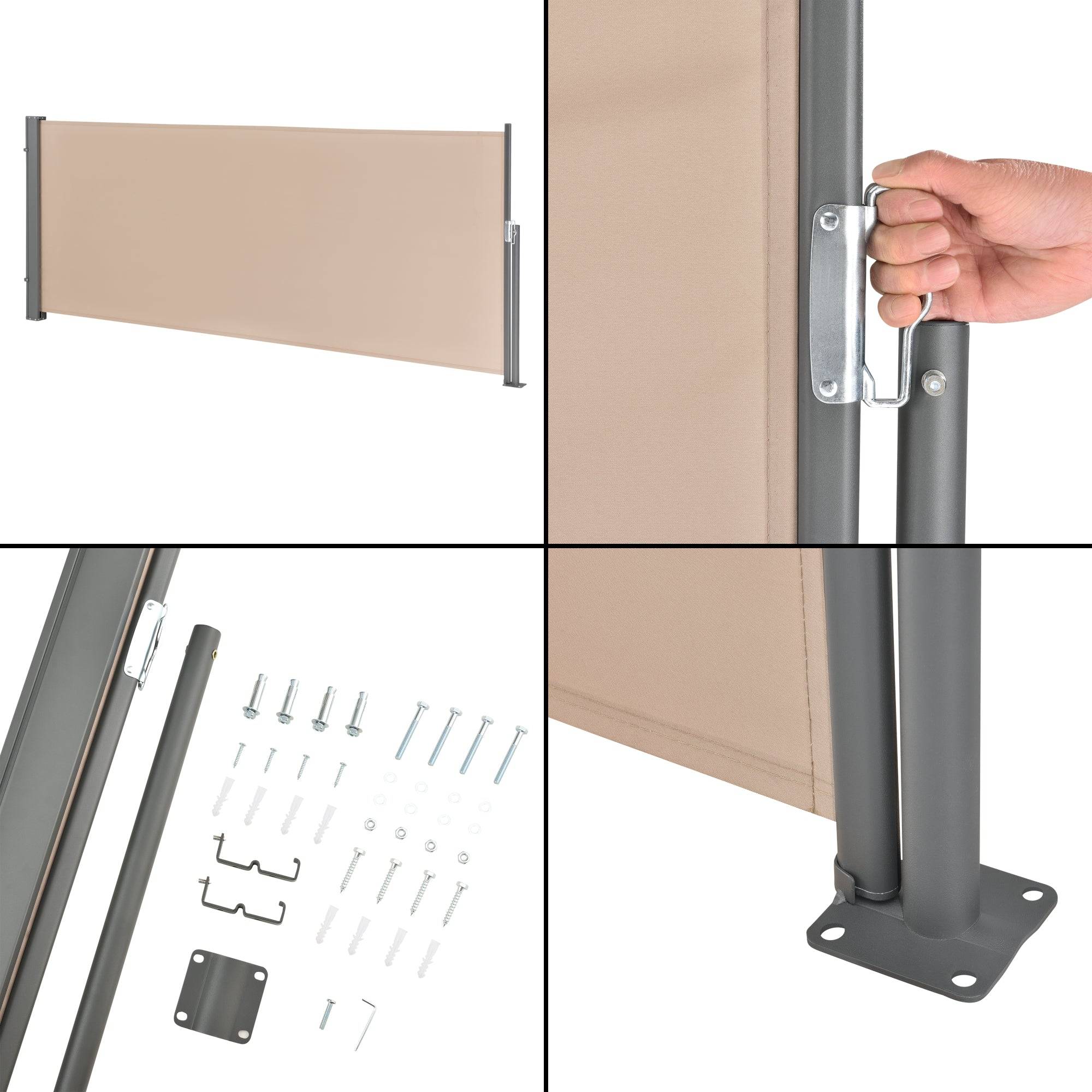 Helloshop26 - Brise-vue uv 100 x 300 cm sable - Imagen 5