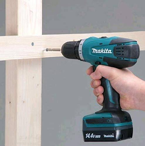 Makita - Perceuse visseuse à percussion 14,4 V Ø 10 mm - MAKITA - avec 2 batteries 14.4V 1,3 Ah - chargeur, coffret - HP347DWE - Imagen 3