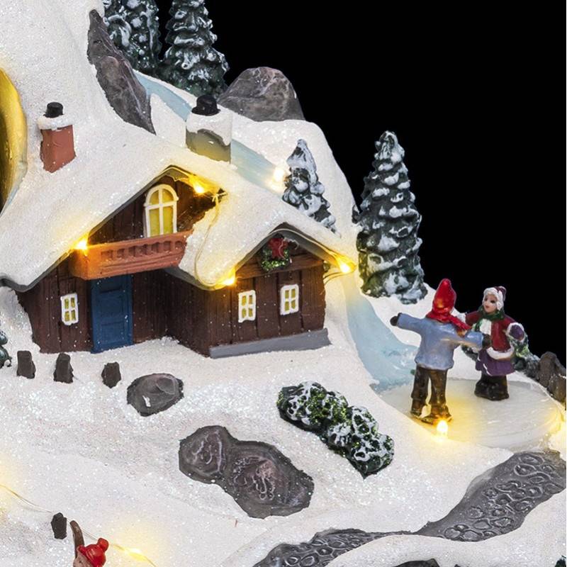 Feeric Christmas - Village lumineux vacances à la montagne musical 18 LED - Feeric Lights & Christmas - Imagen 3