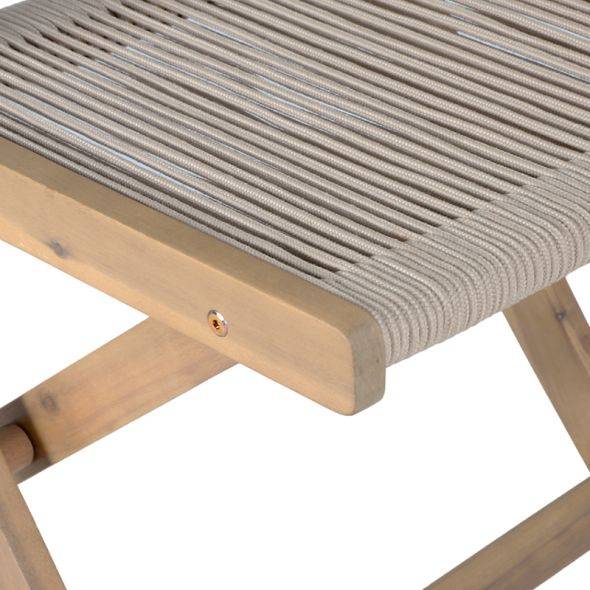 Beau Rivage - Ensemble repas AMILA 2 places en bois d'acacia blanchi FSC et corde beige Beau Rivage - Imagen 4