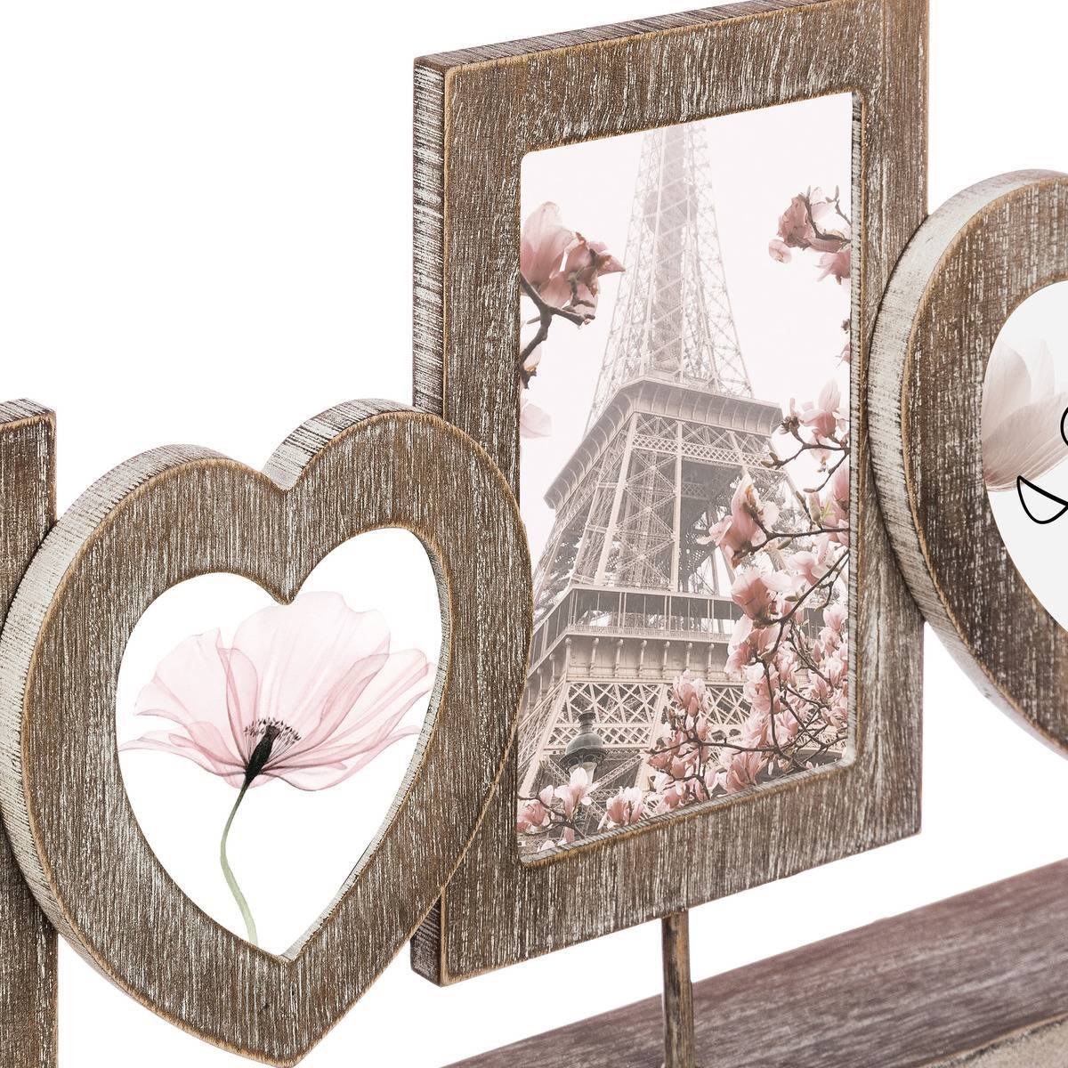 Atmosphera - Pêle-mêle à poser "Charme" bois 5 photos - Atmosphera Créateur d'intérieur - Imagen 3