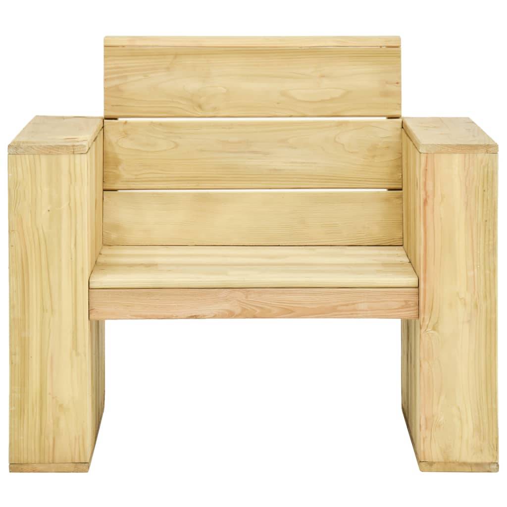 Helloshop26 - Salon de jardin meuble d'extérieur ensemble de mobilier 4 pièces bois massif de pin imprégné - Imagen 3