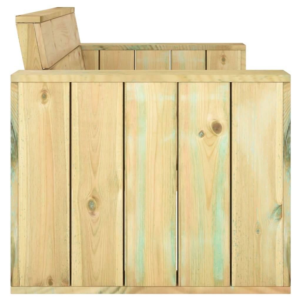 Helloshop26 - Salon de jardin meuble d'extérieur ensemble de mobilier 4 pièces bois massif de pin imprégné - Imagen 6