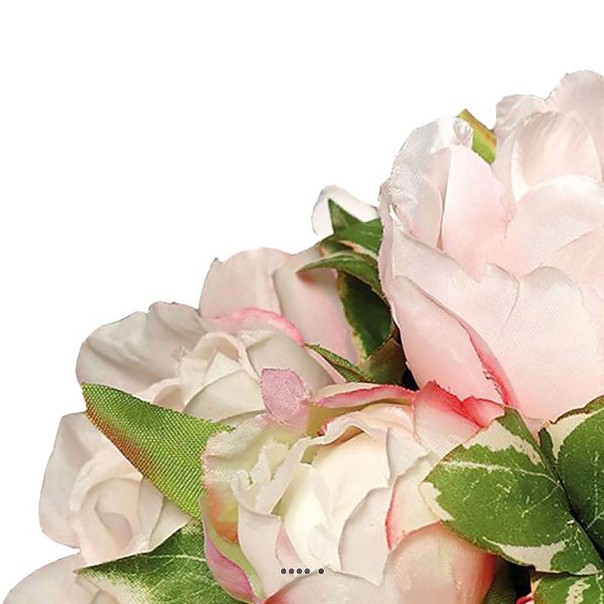Bouquet de Pivoines & Carottes sauvages factice 7 fleurs H20cm Rose - couleur: Rose pâle - Image 3