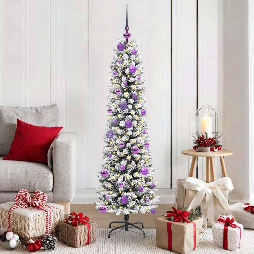 ComfortXL - Arbre de Noël Blanc Artificiel 150 cm, Look Enneigé, Pack Tout-en-Un avec LED – ComfortXL Outdoor Living