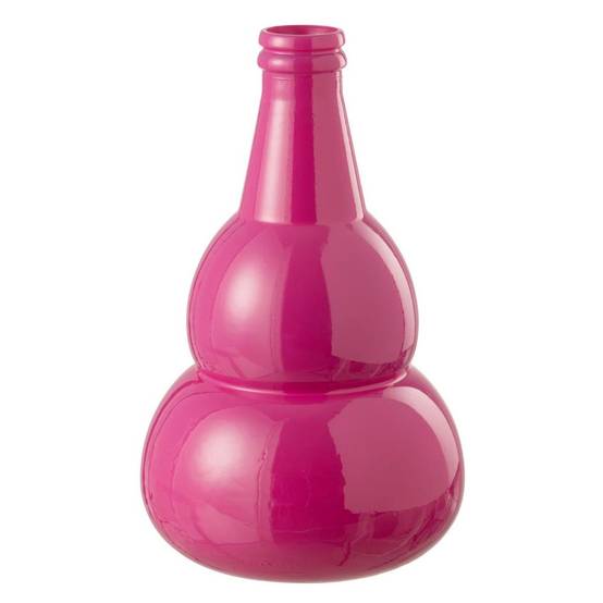 Vase Design en Verre "Cocoon" 45cm Rose - Image 1