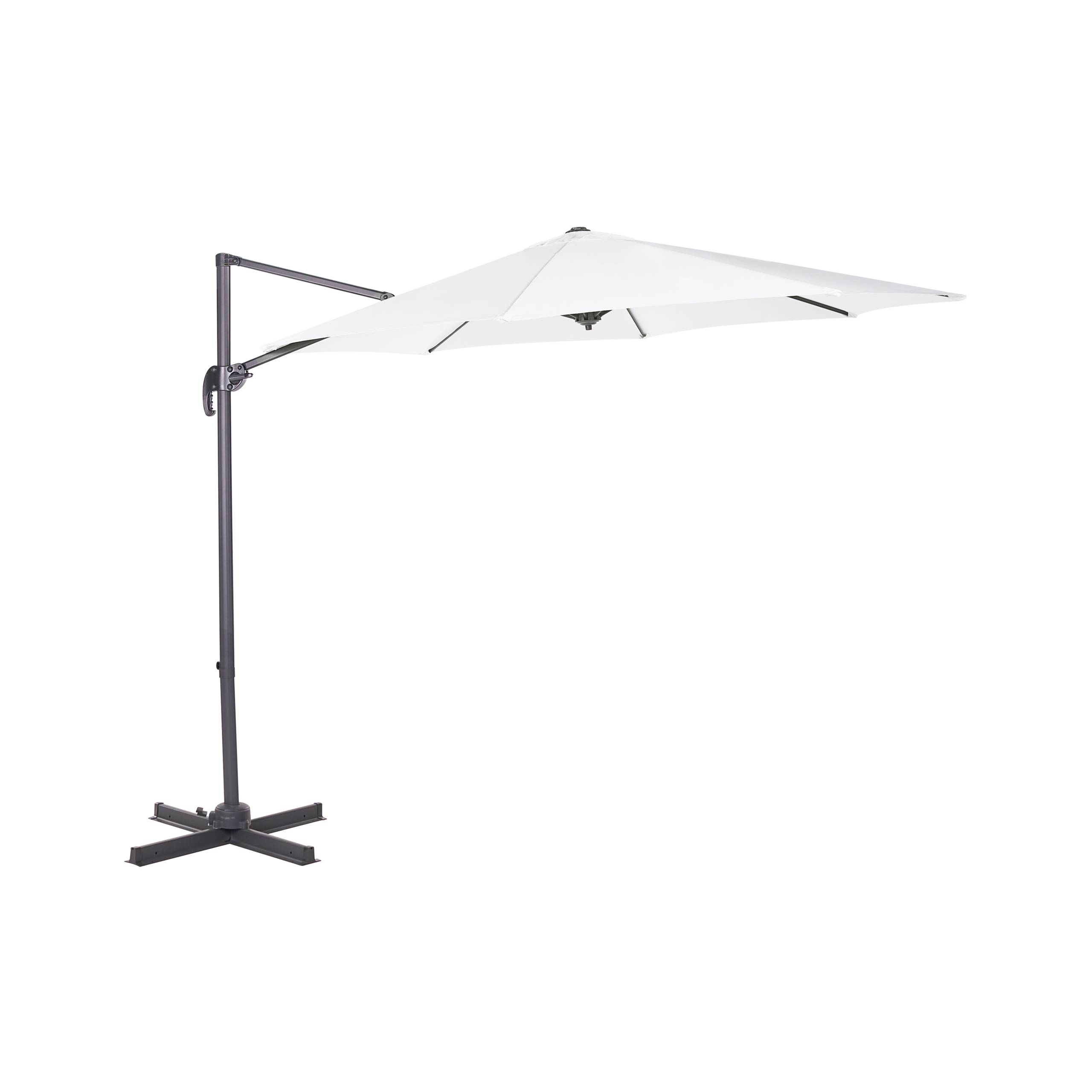 Beliani - Parasol déporté Tissu Blanc cassé SAVONA - Beliani - Imagen 2