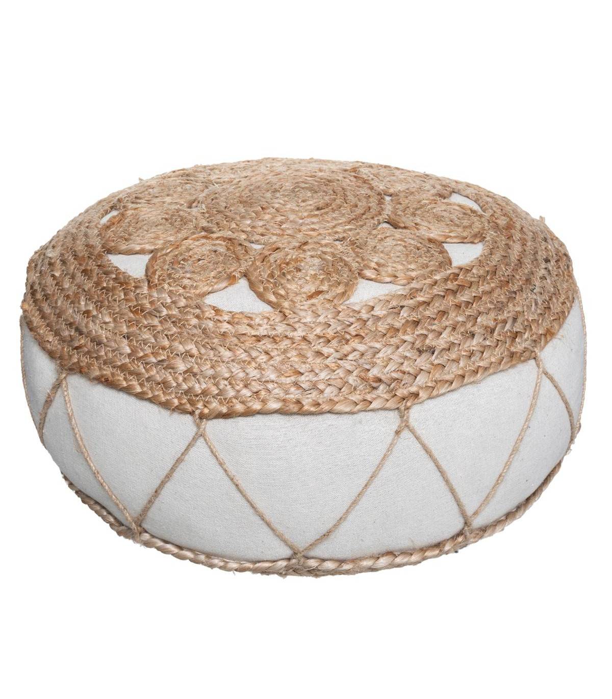 Coussin de Sol en Jute ajouré D 43  cm - Imagen 1