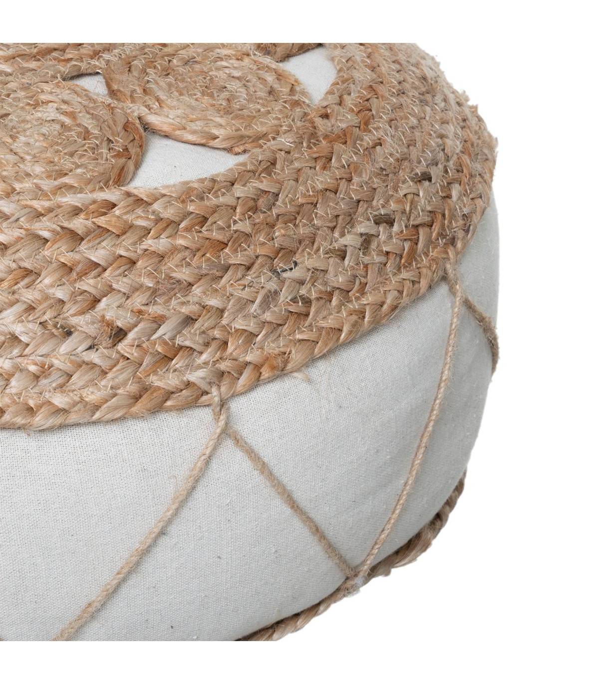Coussin de Sol en Jute ajouré D 43  cm - Imagen 2