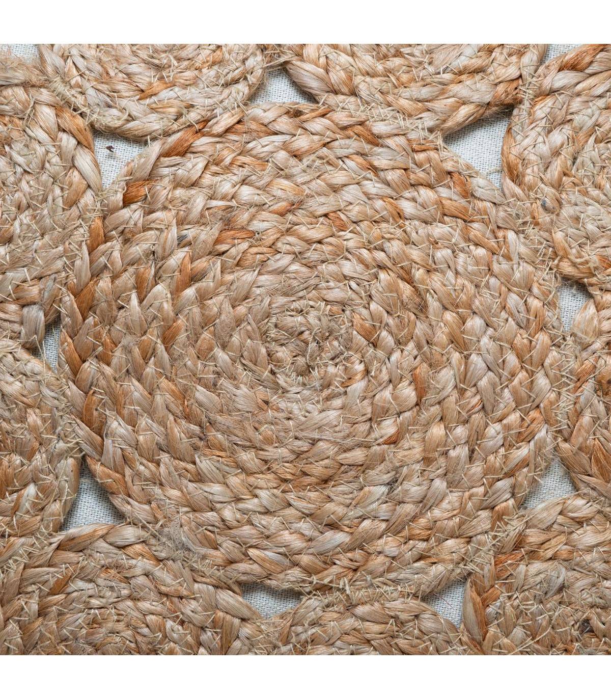 Coussin de Sol en Jute ajouré D 43  cm - Imagen 4
