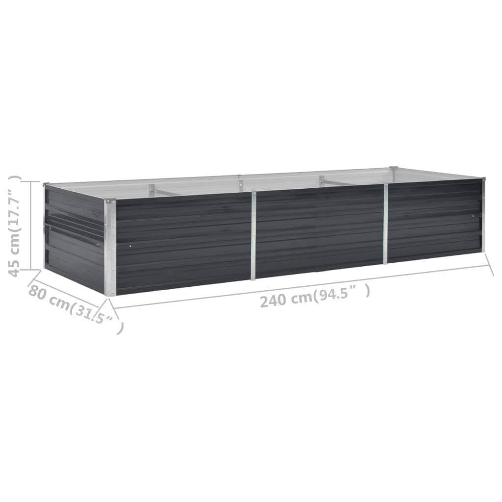 Prolenta Premium - Jardinière acier anthracite 240 x 80 x 45 cm - Prolenta premium p340.6 - Image 8