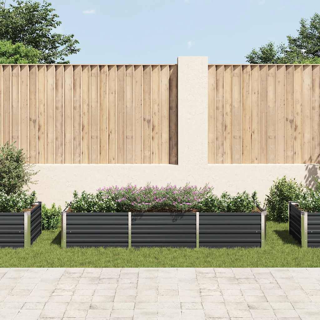 Prolenta Premium - Jardinière acier anthracite 240 x 80 x 45 cm - Prolenta premium p340.6 - Image 3