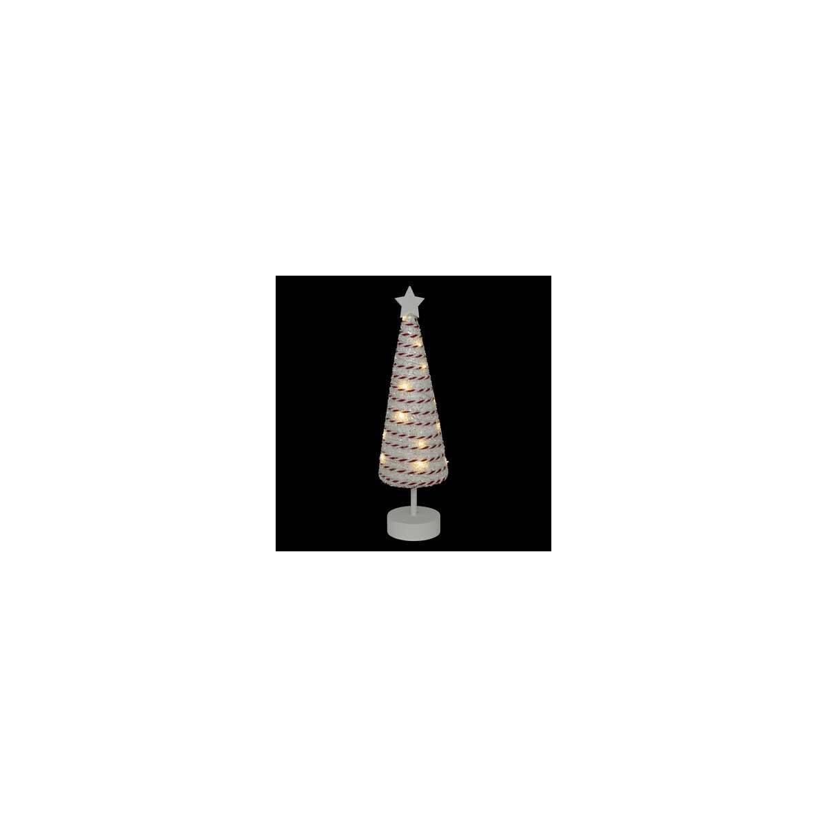 Feeric Christmas - Décoration sapin rouge H38cm 20 LED blanc chaud à piles - Feeric Lights & Christmas - Imagen 3
