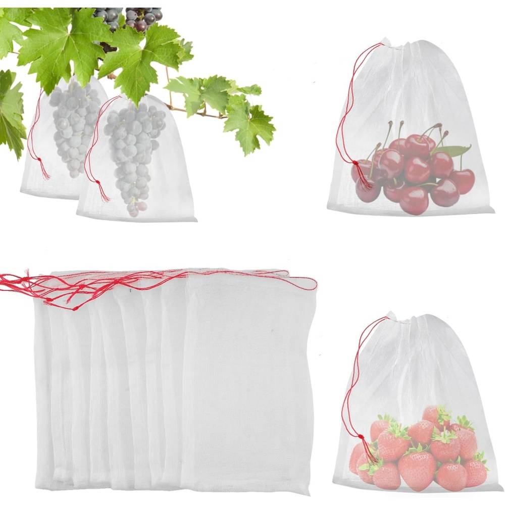 50 Sacs Protection Raisins Organza 30x20cm - Anti-Oiseaux/Insectes - Réutilisables - Jardin Bio - Image 1