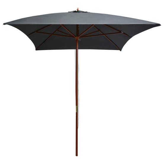 PANGIVO - Parasol de jardin avec mât en bois anthracite 200 x 300 x 250 cm - PANGIVO - Image 2