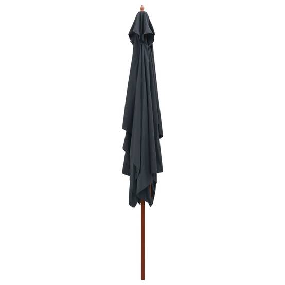 PANGIVO - Parasol de jardin avec mât en bois anthracite 200 x 300 x 250 cm - PANGIVO - Image 3