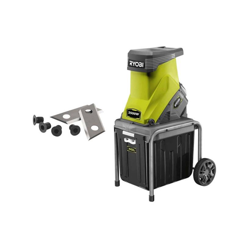 Ryobi - Pack RYOBI Broyeur de végétaux 2500W RSH2545B - Jeu de 2 lames pour broyeur RAC351