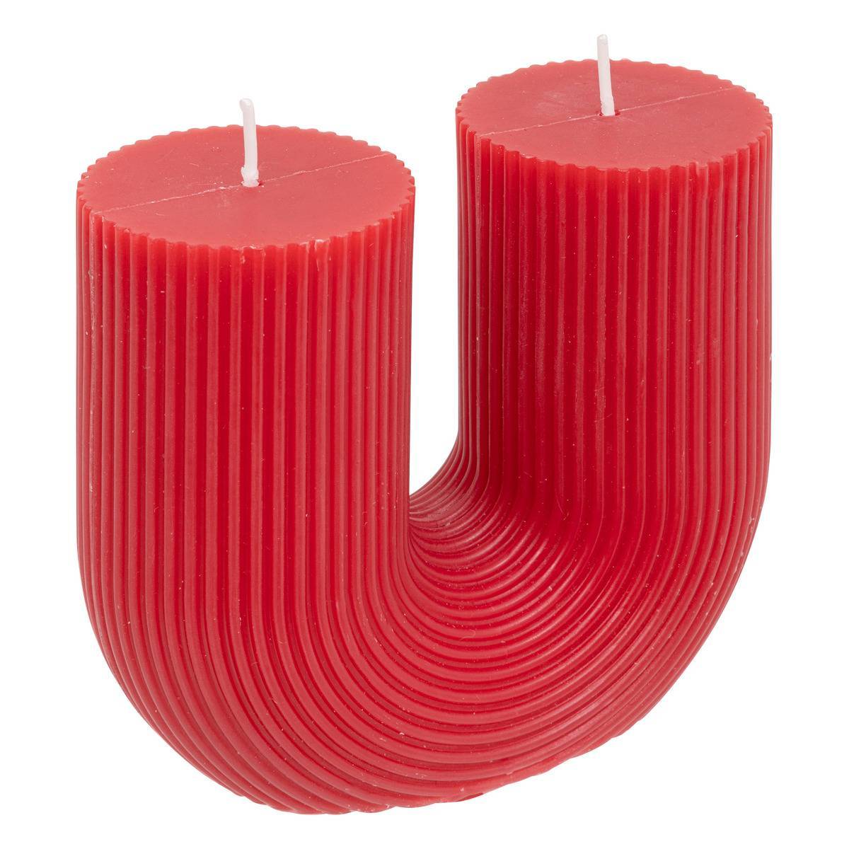 Atmosphera - Bougie en U "Demi" 400g rouge - Atmosphera Créateur d'intérieur