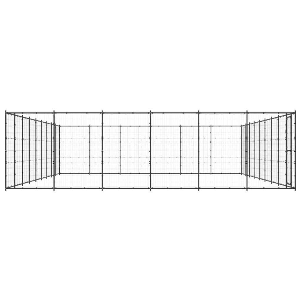 Helloshop26 - Chenil extérieur cage enclos parc animaux chien d'extérieur pour chiens acier 65,34 m² - Imagen 4