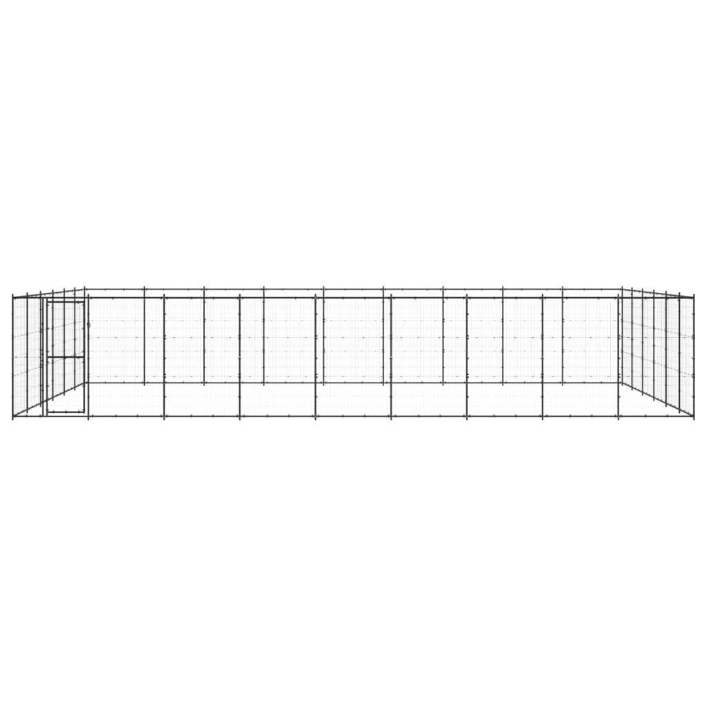 Helloshop26 - Chenil extérieur cage enclos parc animaux chien d'extérieur pour chiens acier 65,34 m² - Imagen 3