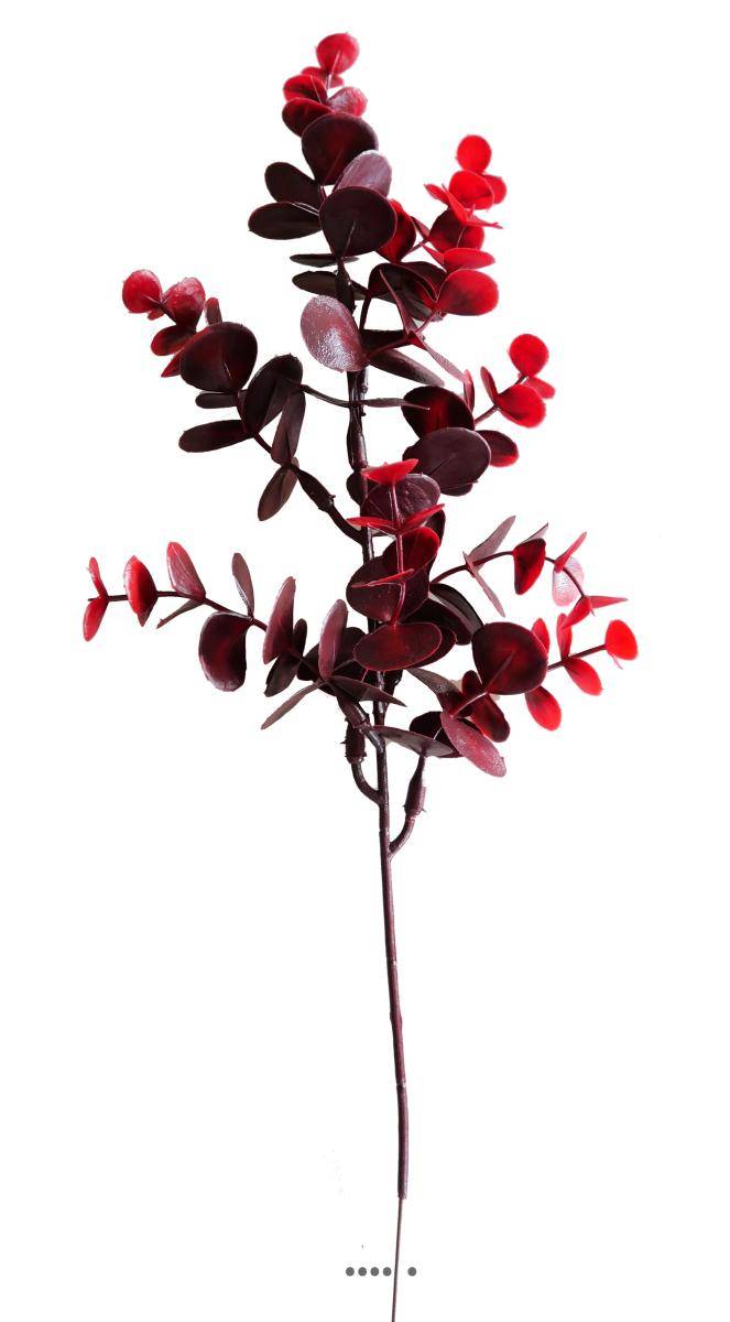 Artificielles - Pic Eucalyptus artificiel H 36 cm plastique extérieur 9 ramures Rouge - couleur: Rouge - Imagen 1