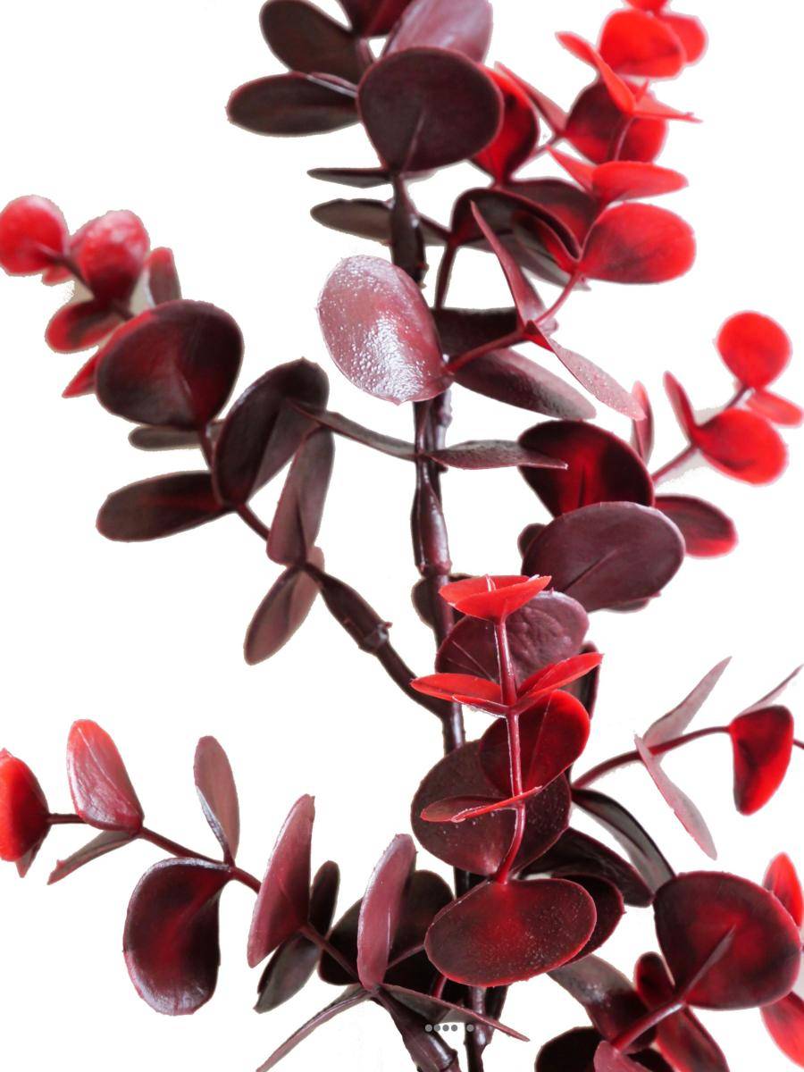 Artificielles - Pic Eucalyptus artificiel H 36 cm plastique extérieur 9 ramures Rouge - couleur: Rouge - Imagen 2