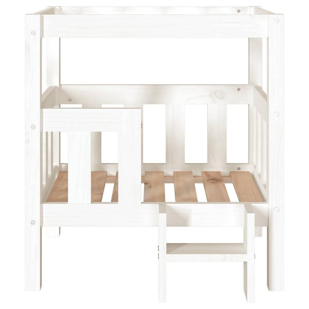 Vidaxl - Lit pour chien Blanc 65,5x50,5x70 cm Bois de pin solide vidaXL 822373 - Imagen 6