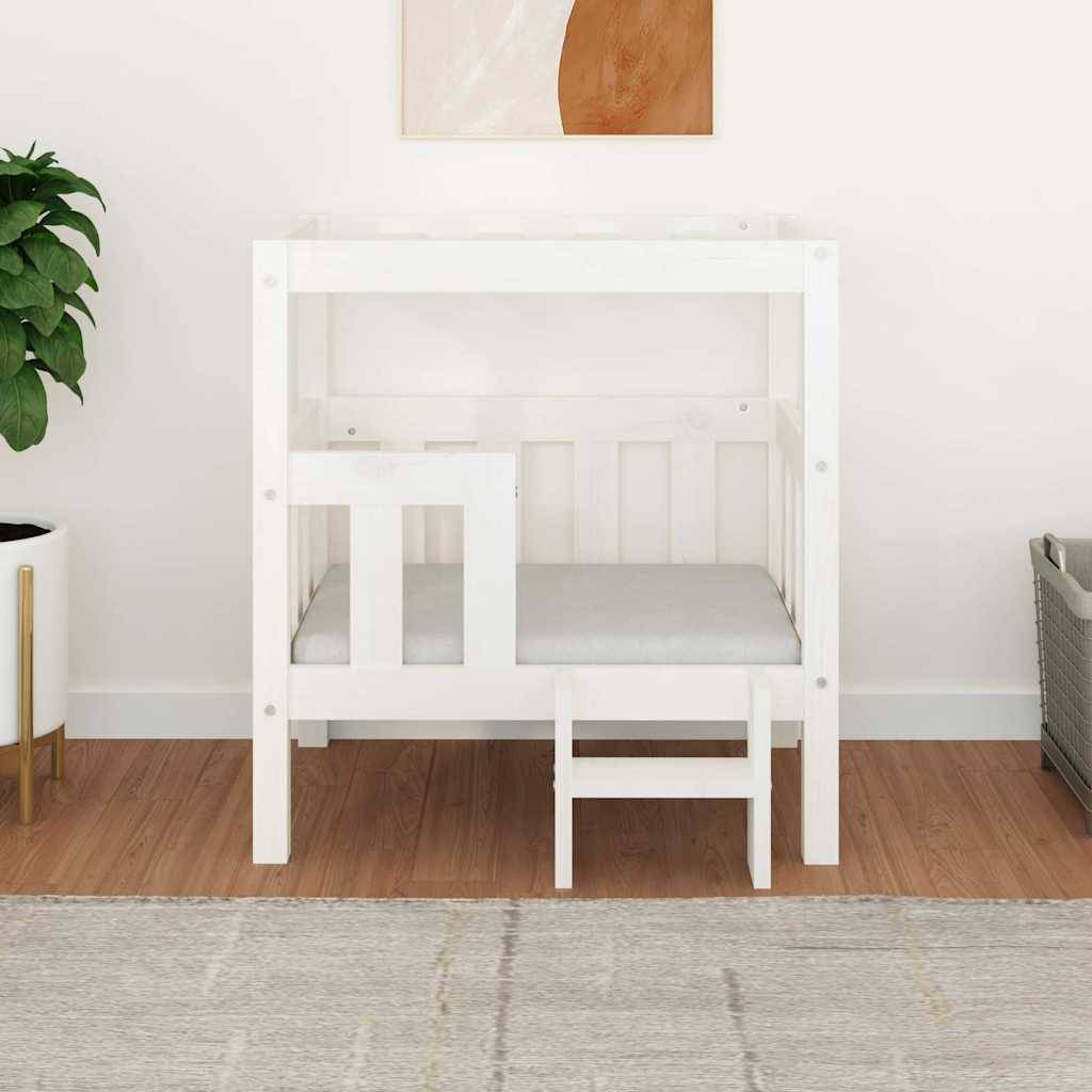 Vidaxl - Lit pour chien Blanc 65,5x50,5x70 cm Bois de pin solide vidaXL 822373 - Imagen 4