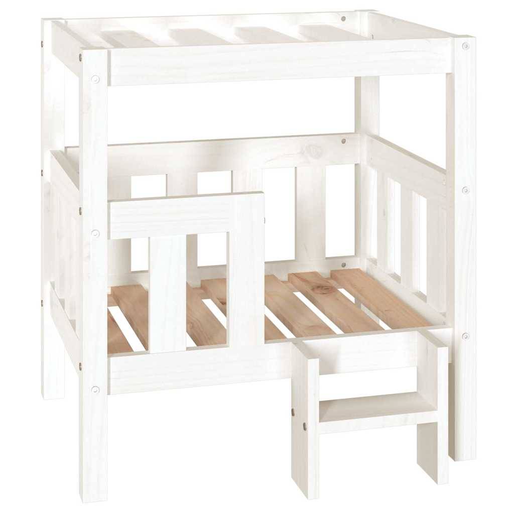 Vidaxl - Lit pour chien Blanc 65,5x50,5x70 cm Bois de pin solide vidaXL 822373 - Imagen 2