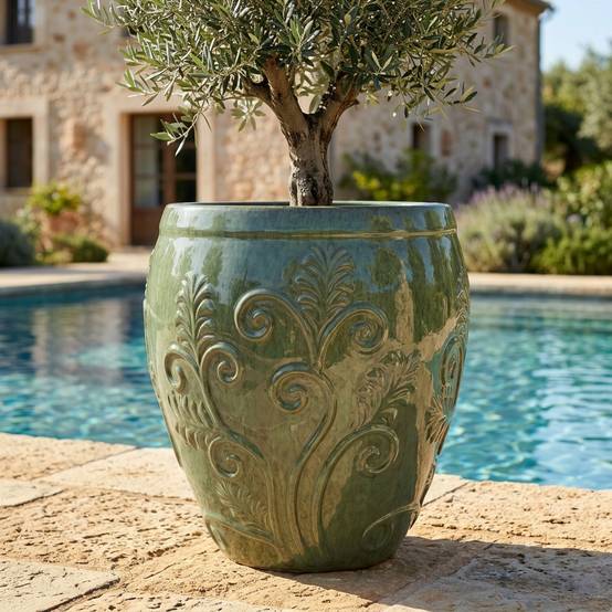 Pot VERSAILLES 38x54cm bleu - Image 6