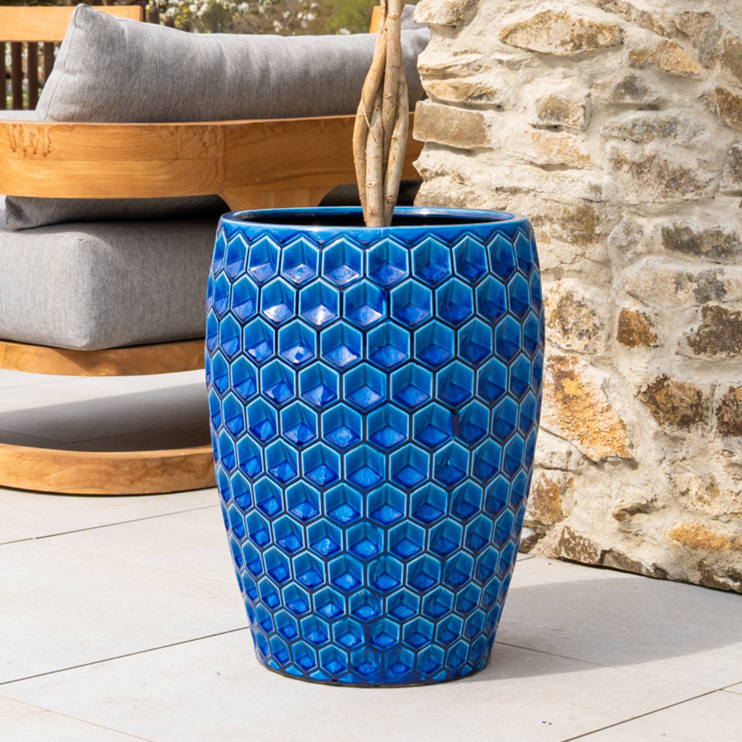 Pot VERSAILLES 38x54cm bleu - Image 2