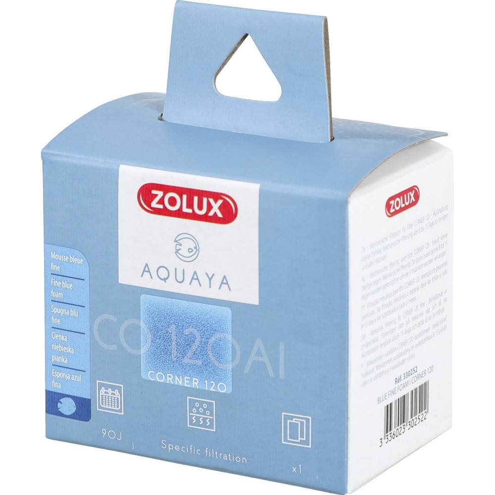 Zolux - Filtre pour pompe corner 120, filtre CO 120 Al mousse bleue fine x1. pour aquarium. - Image 2