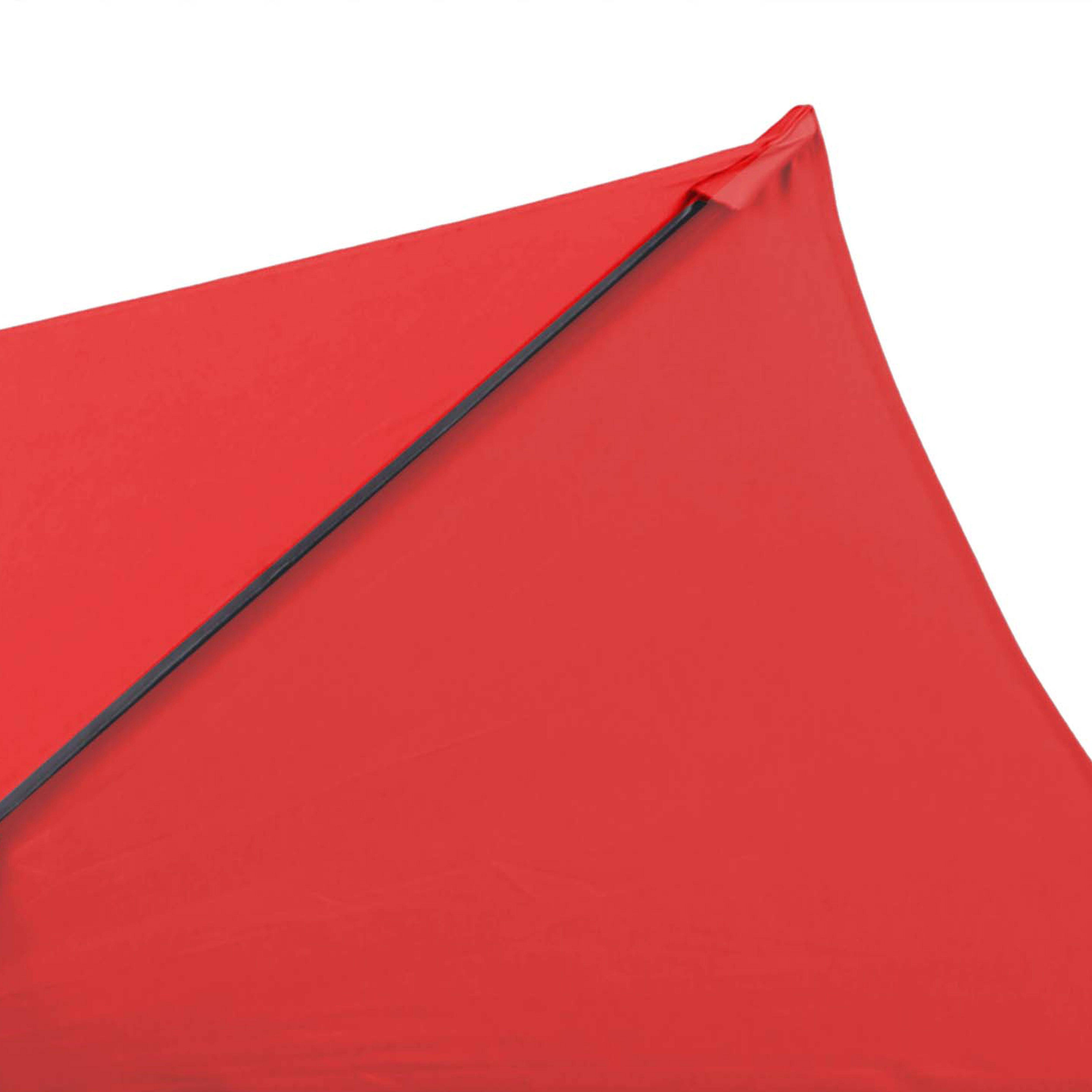 Oviala - Parasol droit inclinable 3m et 4 dalles à lester remplissables rouge Matera - Oviala - Imagen 5