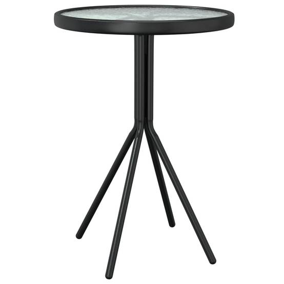 Helloshop26 - Ensemble de bistro jardin meuble extérieur terrasse 3 pièces acier noir - Imagen 7